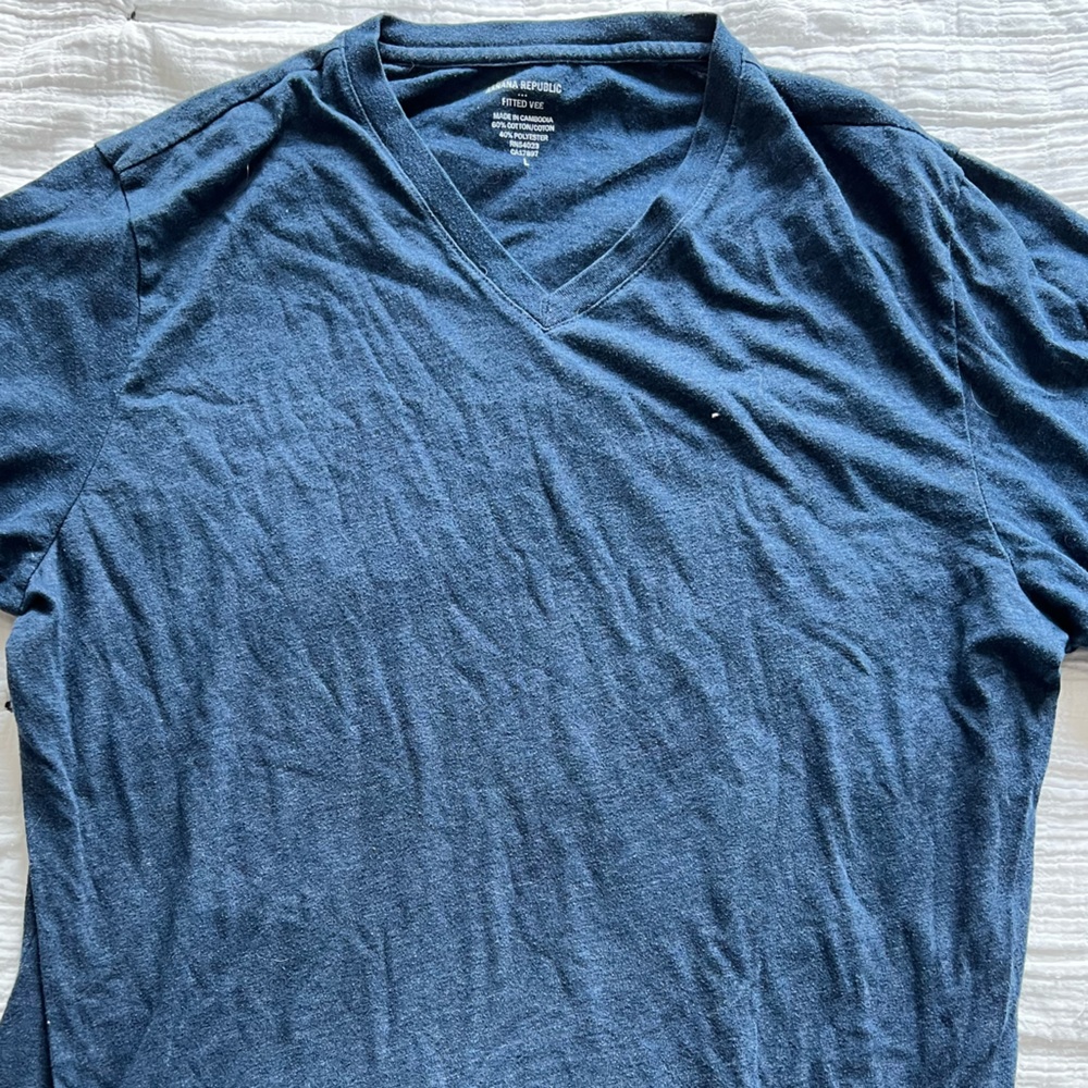 Banana Republic blue v neck t shirt